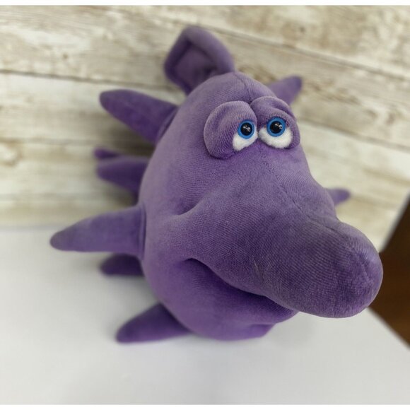 Funny Friends Fish Plush Purple Blue Eyes 8" x 14" Soft Jennifer Mazur Toy - Picture 3 of 13